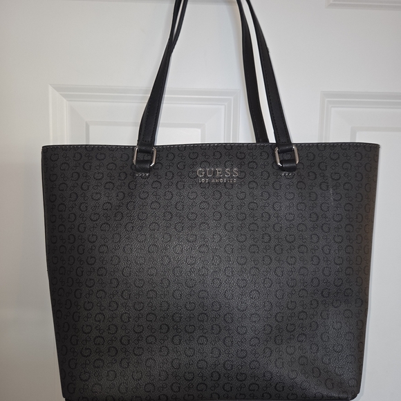 GUESS Black Monogram Tote - Picture 3 of 10